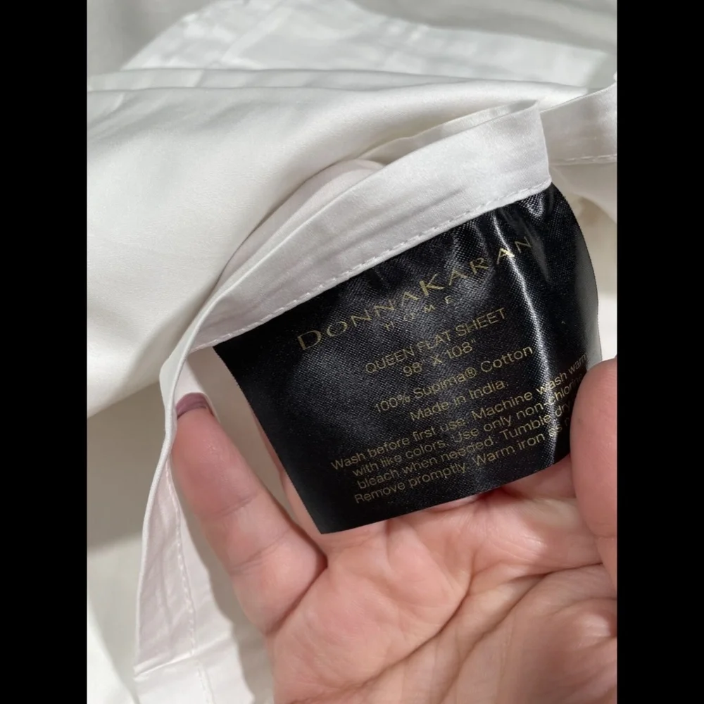 NIB Donna‎ Karan Collection 510 Supima Cotton Flat Sheet White [ QUEEN ]